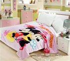 Мягкое фланелевое одеяло Disney с мультипликационным принтом Минни Микки Маус для девочек и мальчиков, Детское покрывало на кровать, диван, подарок для детей 150x200 см