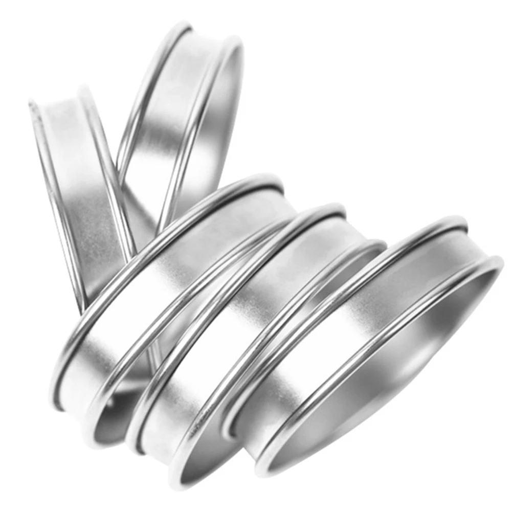 

4Pcs Double Rolled TartRings Stainless Steel English Muffin Rings Professional Crumpet Rings