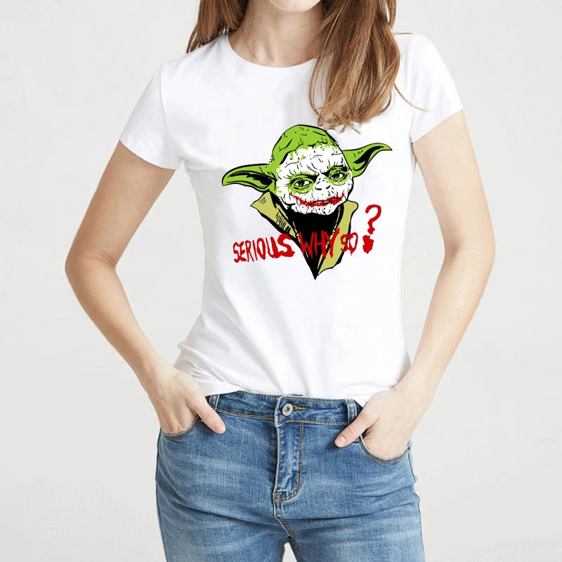 Детская забавная футболка с Йодой мандалорианским рисунком Harajuku женская Ullzang Bebe