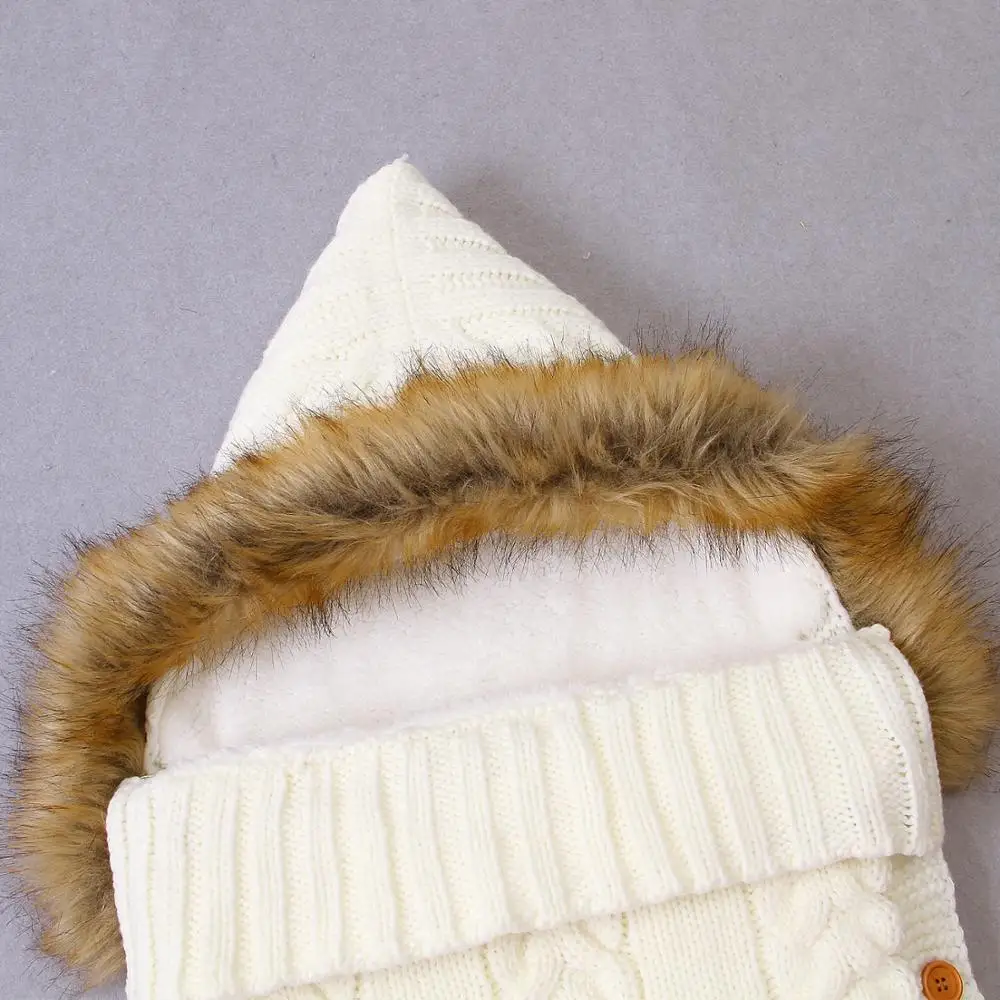 Спальный мешок для новорожденных трикотажный сна с капюшоном маленьких девочек