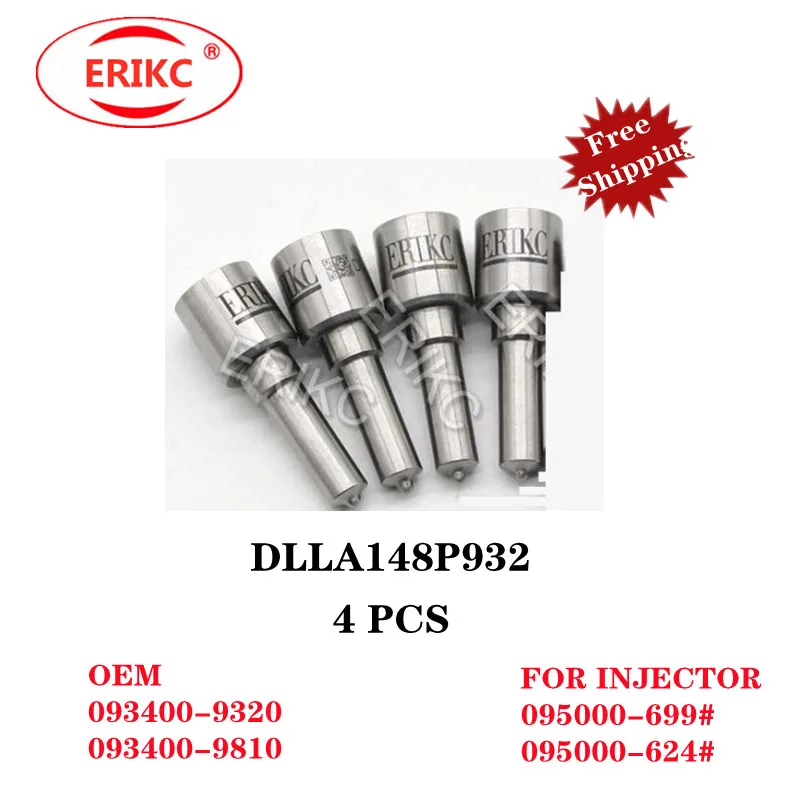 ERIKC 4 шт. DLLA148P932 Распылительная насадка DLLA 148 P 932 OEM 093400 -9320 Для 095000 -624 # 16600-VM00D -6240 -6241
