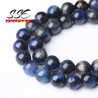 natural tiger eye stone beads lapis blue agates round loose 6 8 10 12 14mm pick size beads for jewelry making diy bracelets 15