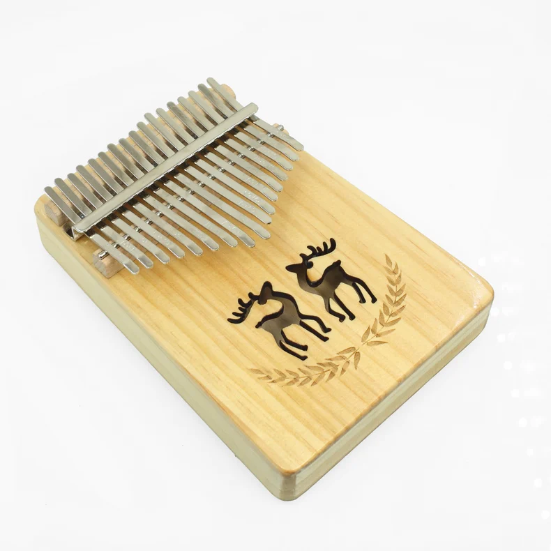 Kerus 17 teclas piano de pulgar Kalimba изготовленный из деревянной пластины caoba Body instrument ento