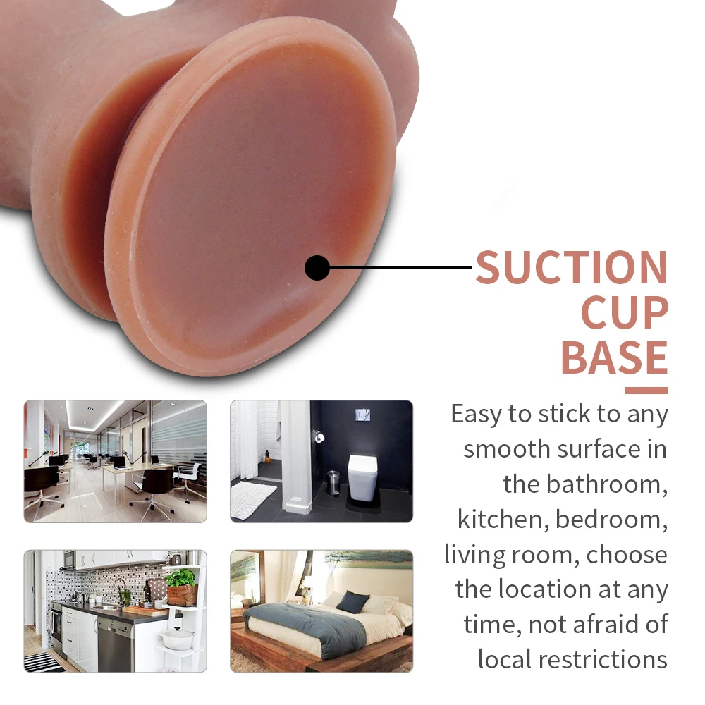 Большой силиконовый фаллоимитатор реалистичный кожный пенис для женщин