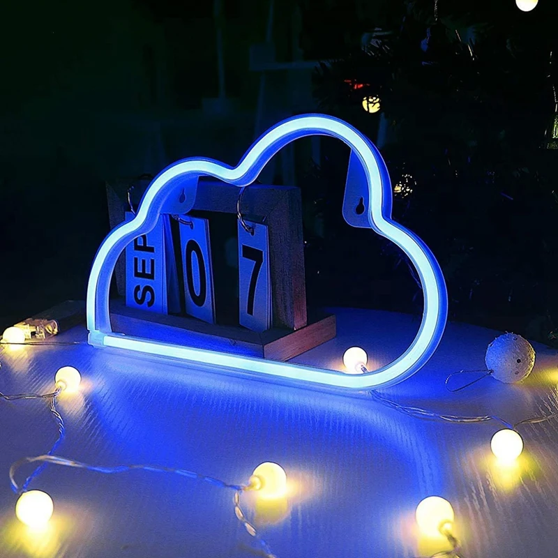 

Neon Lights LED Cloud Signs Wall Light Room Decor Night Lights Battery and USB Operated Neon Signs for Children