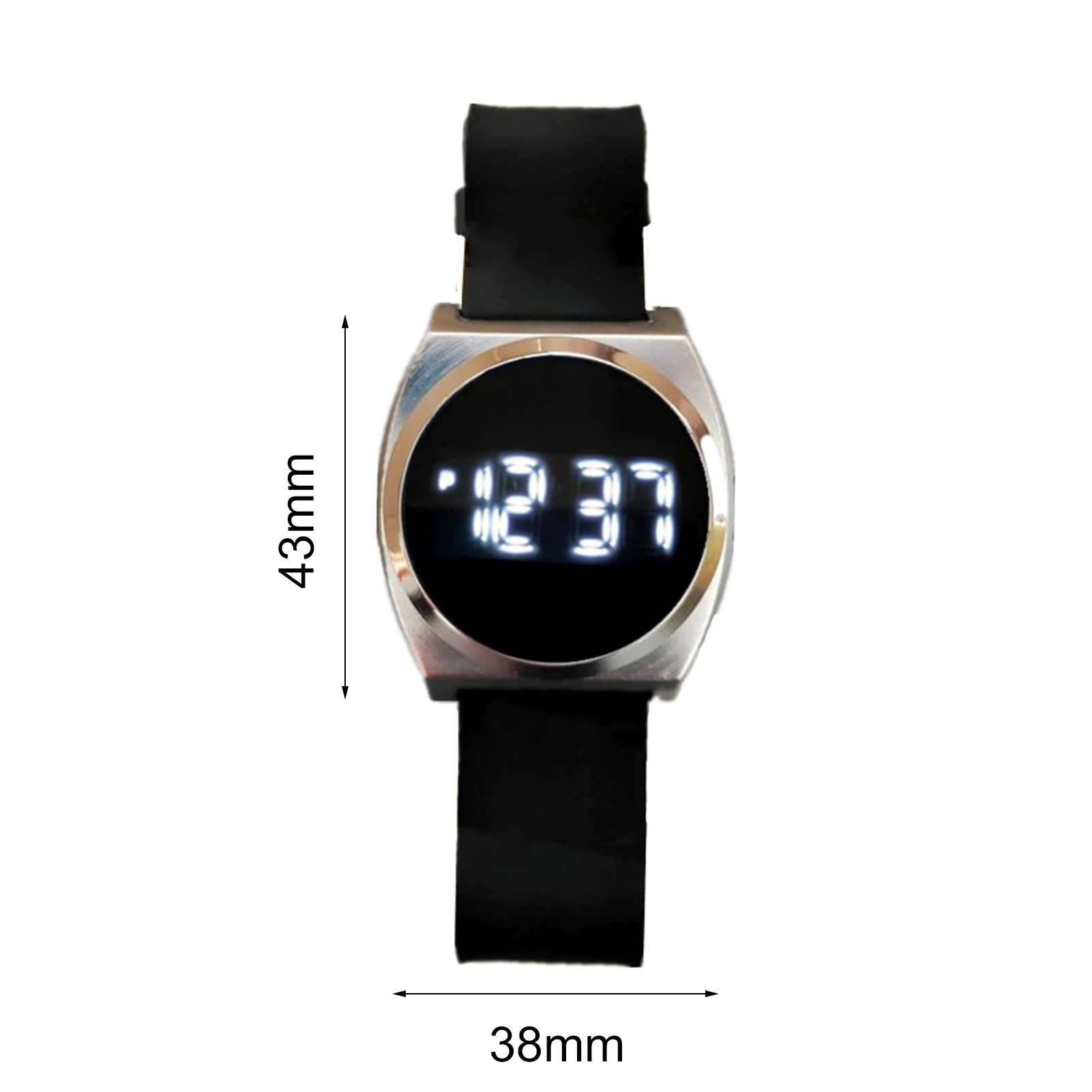 

Fashion Casual Simple Casual LED Touch Screen Digital Couple Watch Wristwatch Fashion Accessory