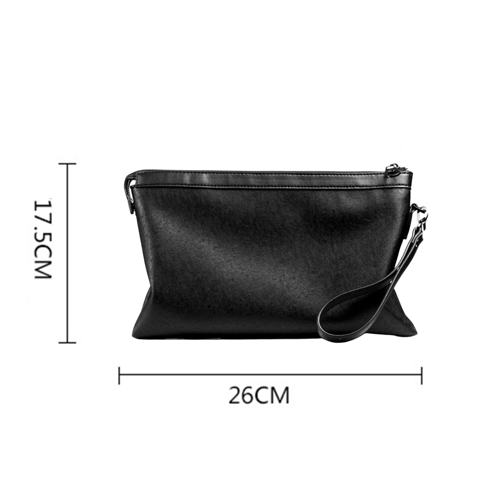 

2020 New Men's Clutch Bag Casual Multi-purpose PU Leather Zipper Handbag Wallet for Cash Keys Card Mobile Phone