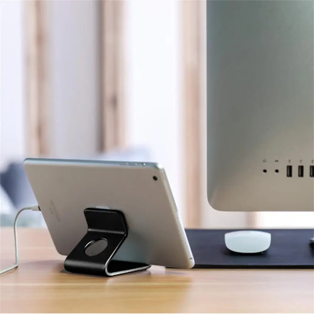 Алюминиевый сплав Настольный держатель для телефона нескользящий мобильный