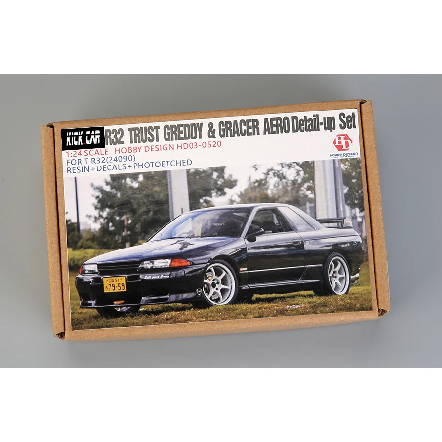 

Hobby Design 1/24 Nissn R32 Trust Greddy & Gracer Aero Detail-up Sets For T 24090 R32 (Resin+PE+Decals) HD03-0520