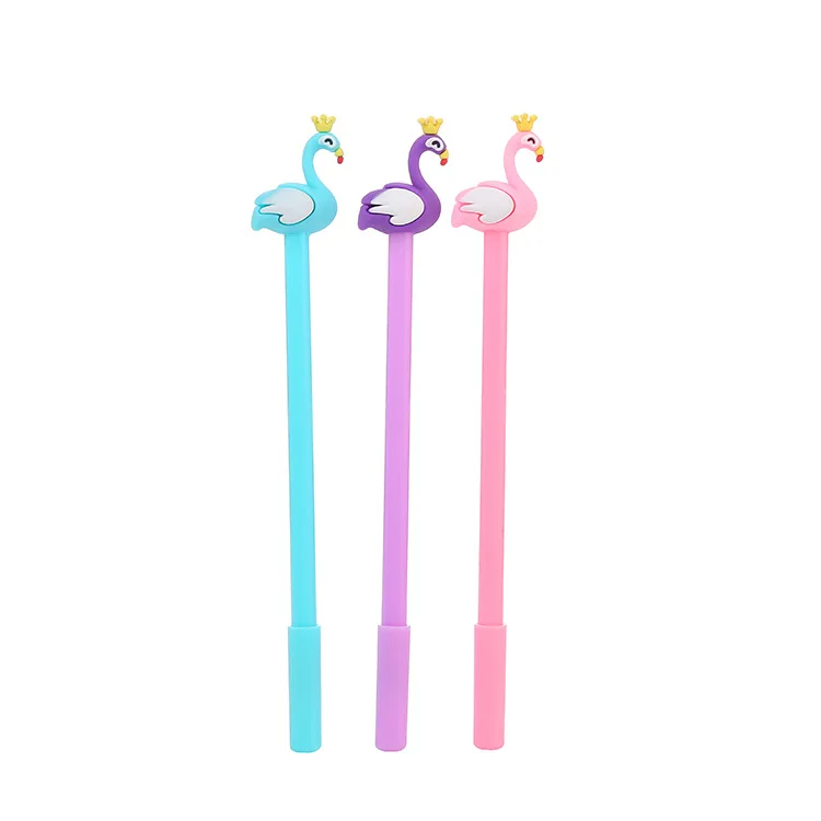 24 шт. креативная мультяшная гелевая ручка в виде фламинго милые канцелярские