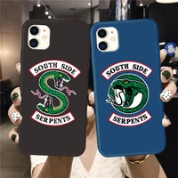 tv riverdale southside serpents phone case for iphone 12 11 13 pro max xr x xs max 7 8 6s plus se 2020 soft silicone back cover