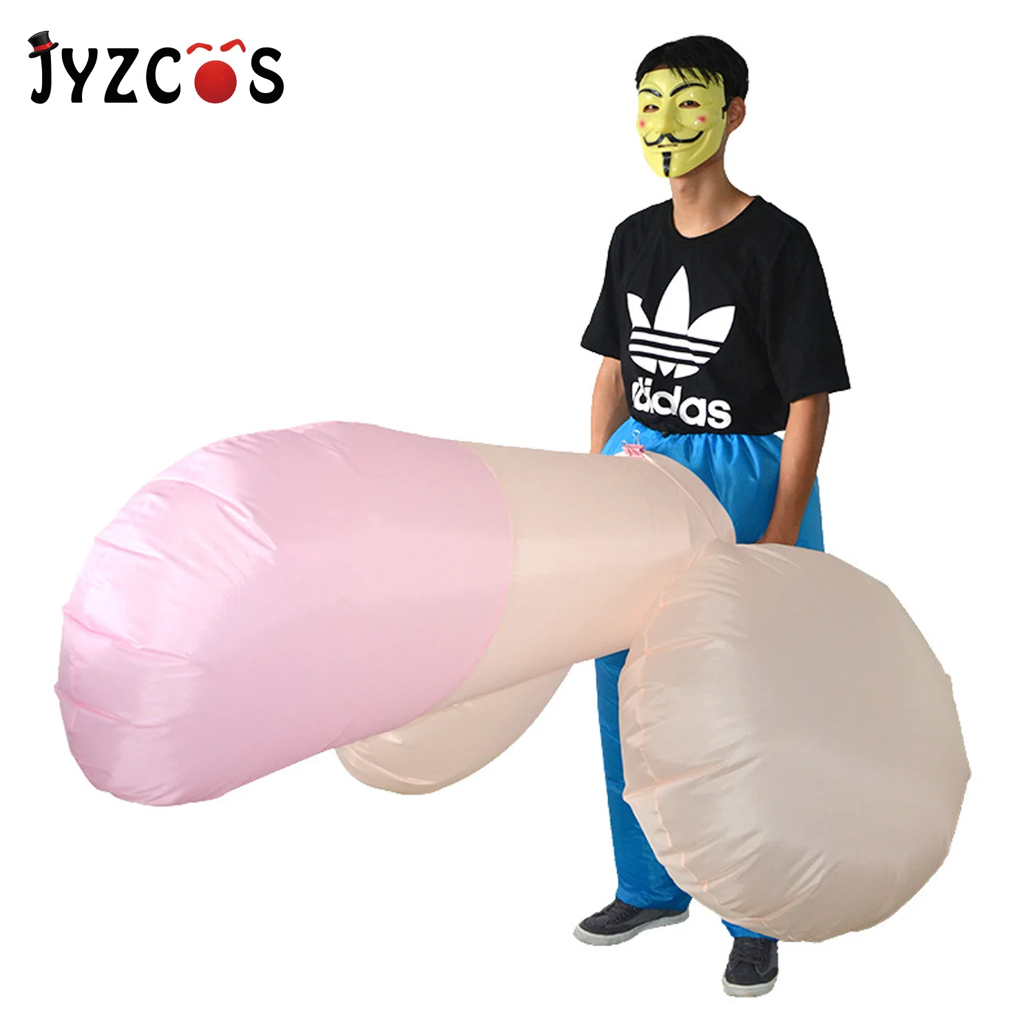 JYZCOS взрослый сексуальный надувной костюм-пенис костюм талисмана на Хэллоуин для мужчин и женщин костюмы Дик комбинезон Забавное платье для косплея