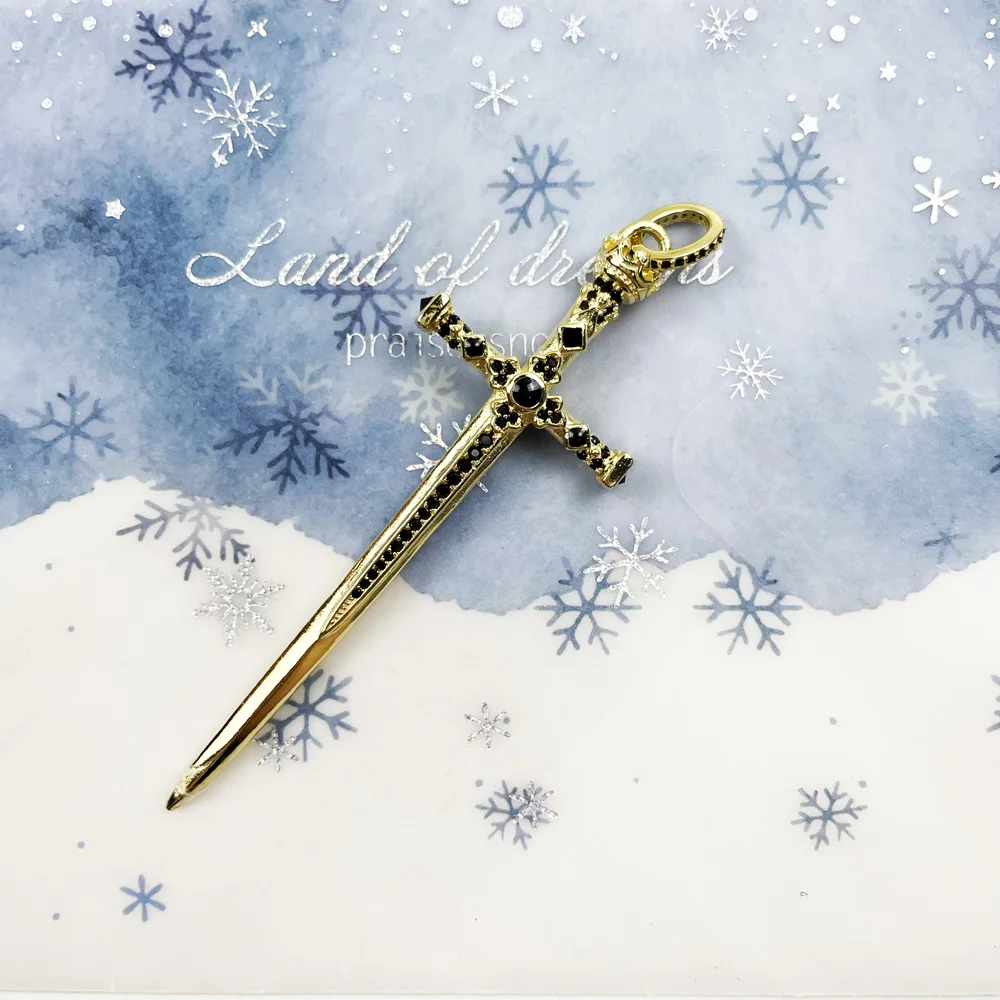 Женское и мужское ожерелье из серебра 925 пробы с черным Цирконом