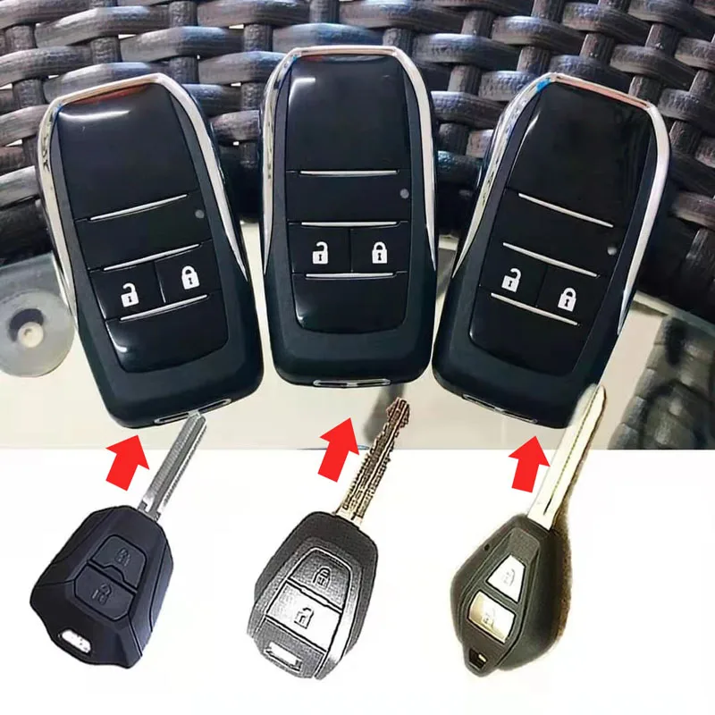 2 кнопки Замена модифицированный раскладной чехол для ключей с дистанционным