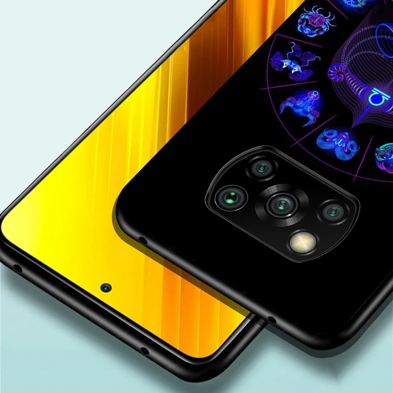 

Cool Zodiac Signs For Xiaomi Poco X3 NFC M3 M2 X2 F3 F2 Pro C3 F1 Mi Play Mix 3 A2 A1 6X 5X Black Phone Case