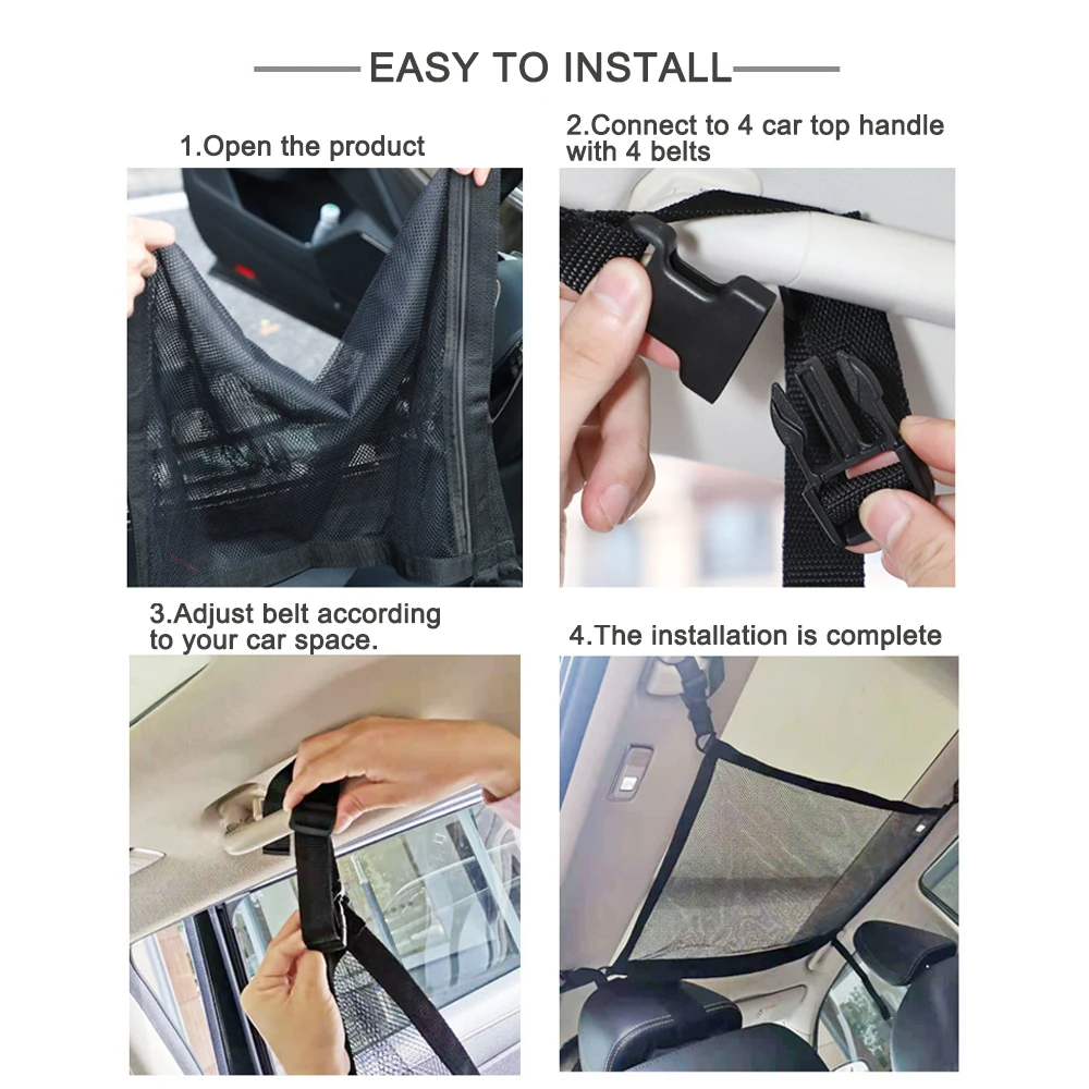 Скидка Сетчатая Сумка для хранения на молнии, автомобильный сетчатый органайзер для грузов, для внедорожников, аксессуары для интерьера поездок