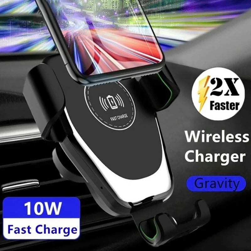 10 Вт автомобильное беспроводное зарядное устройство Держатель для iPhone X 8 samsung Galaxy S8 S7 S6 Note 8 Plus быстрая Беспроводная зарядка автомобильный держатель