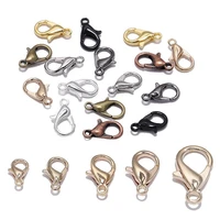 50pcslot gold color lobster clasp hooks for jewelry making necklace bracelet chain diy jewelry findings supplies accessories