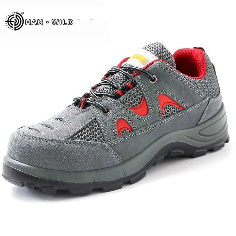 2019 _ дышащая сетчатая кожаная Рабочая обувь со стальным носком мужские