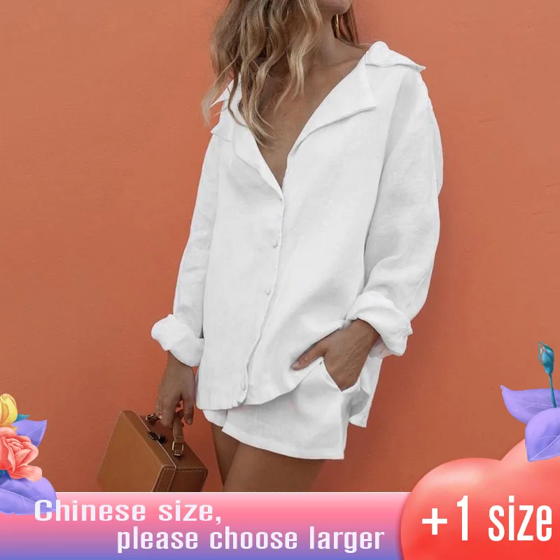 Женский комплект 2 шт. 2020 v образный вырез тонкий летний хлопковый костюм с