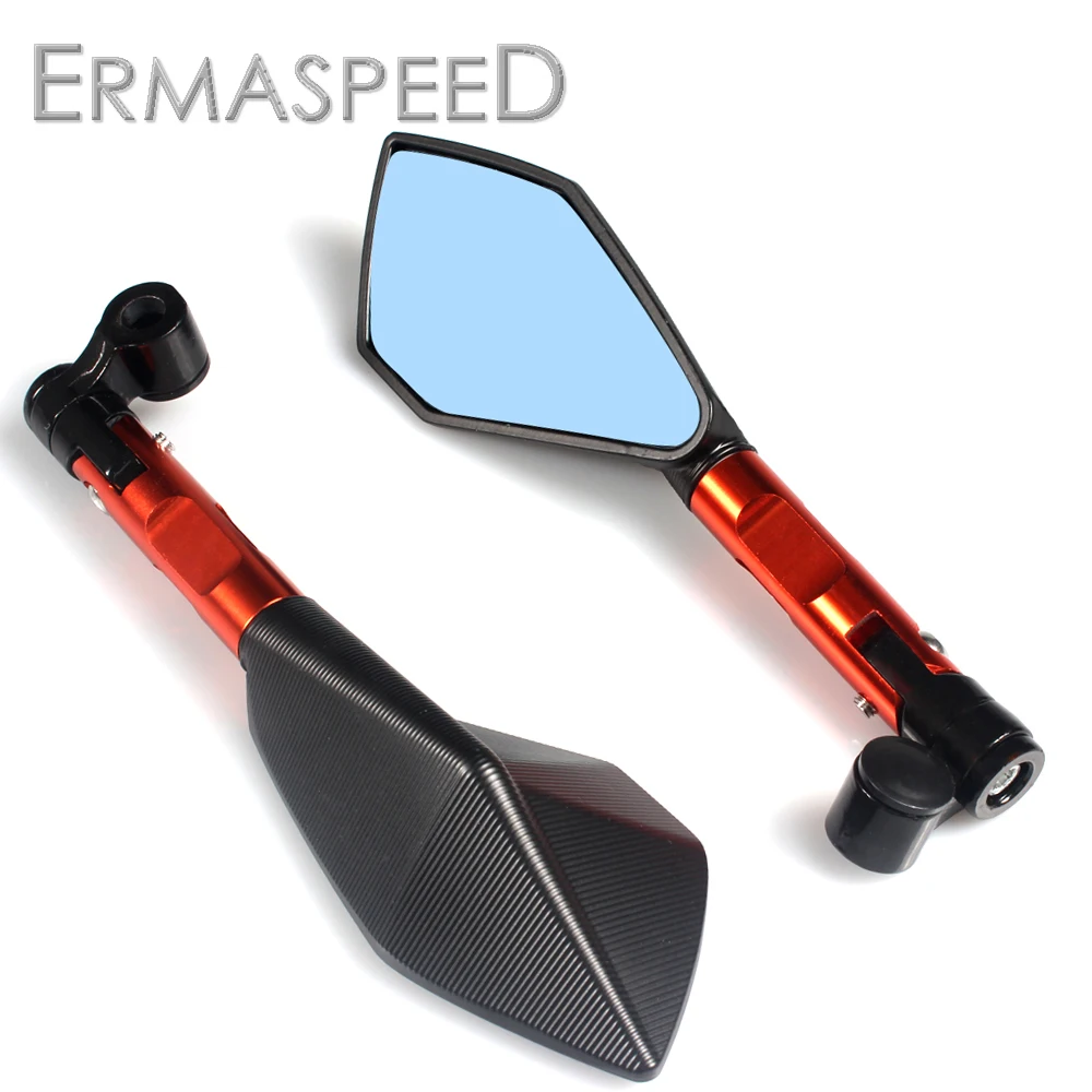 

Motorcycle Rearview Mirror CNC Aluminum Orange 8mm 10mm Side Mirrors for Motorcycle Motorbike Off Road Scooter Accessories