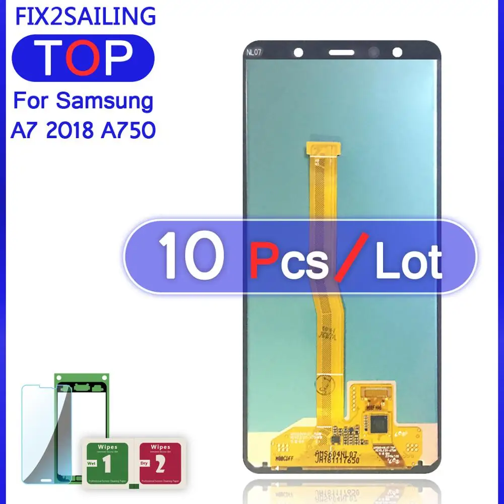 ЖК дисплей 6 0 дюйма для Samsung Galaxy A7 2018 SM A750F A750 с сенсорным экраном и дигитайзером в
