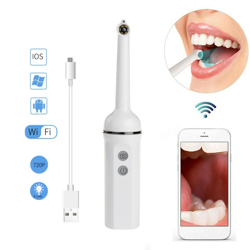 7 мм беспроводной WiFi камера для рта стоматологический эндоскоп взрослых детей
