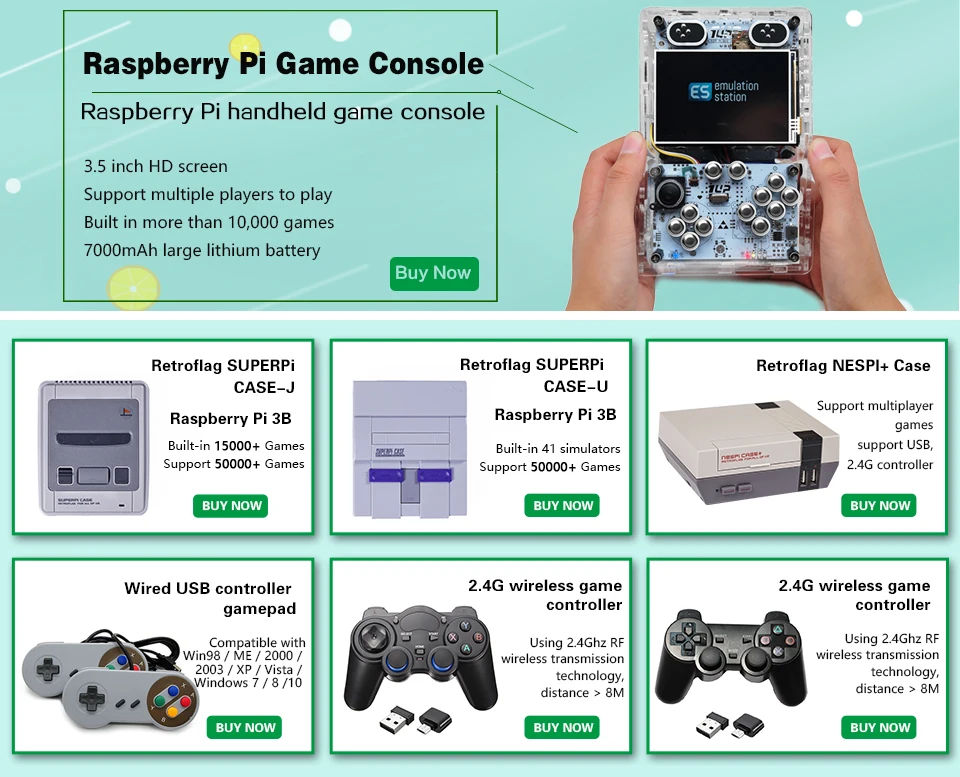 Retroflag MEGAPi чехол с Raspberry Pi 3B видео игровая консоль с 15000+ игры ТВ консоль игры Supprt HDMI Out