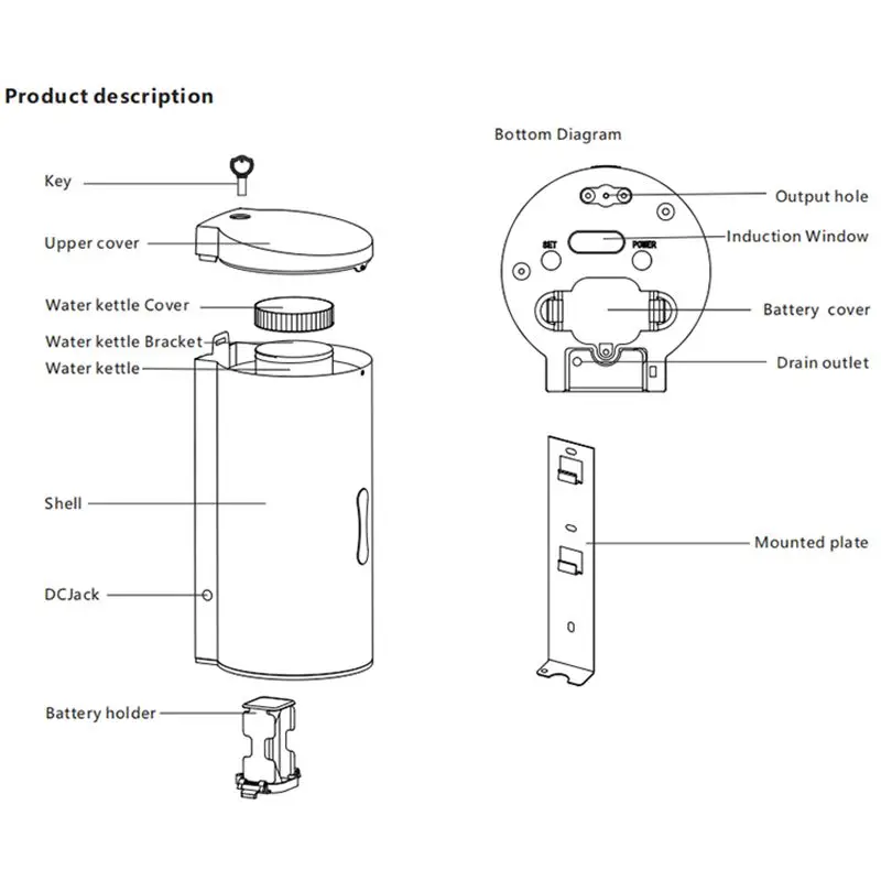 

2021 New Kitchen Soap Foam Dispenser Bathroom Capacity Aluminum Alloy Automatic Liquid Soap Dispenser Free Hand Touchless