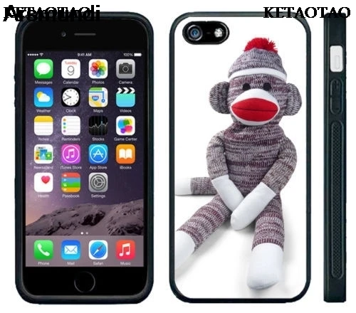 KETAOTAO Sock Monkey Doll Stuffed Phone Cases for iPhone 4S 5C 5S 6S 7 8 Plus X Samsung Case Soft TPU Rubber Silicone |