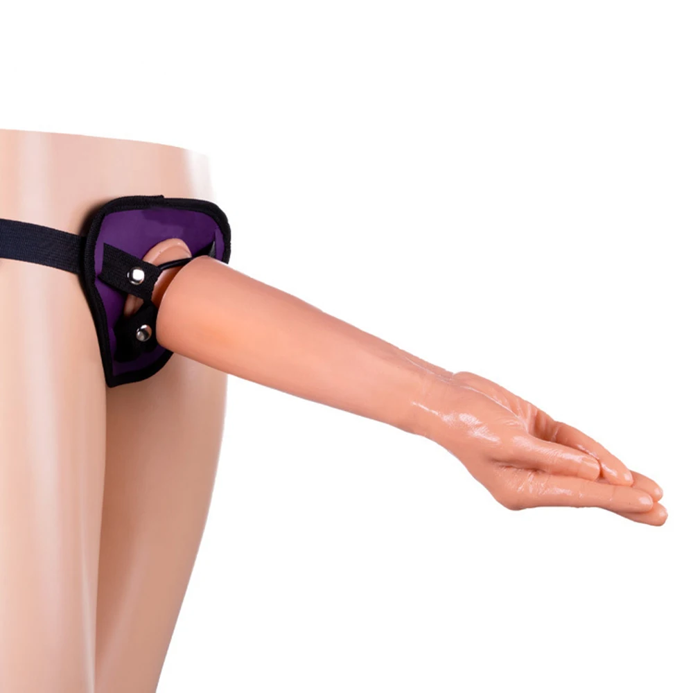 Фиксирующий фаллоимитатор с ремешком 38*8 см Анальная пробка мягкая присоска