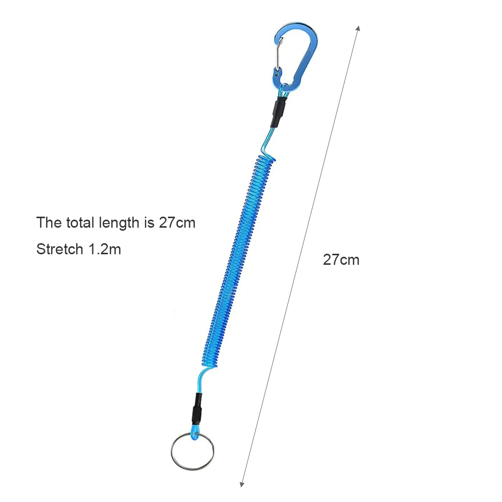 

1.2m Key Lanyard Fishing Missed Rope Key Koord Key Chain Elastic Coil Stretch Tether Fashion Wire spring rope Lockable Key Cord