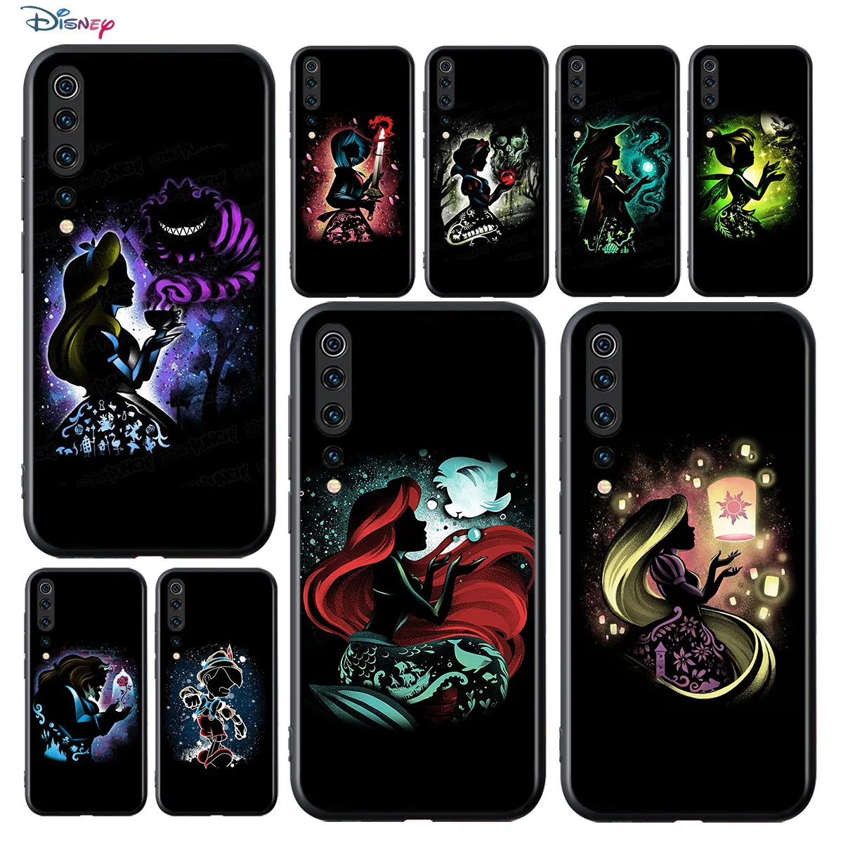 

Disney Animation Cartoon Princess Phone Case For Xiaomi 12X 12 11 11T 11i 10T 10 Pro Lite Ultra 5G 9T 9SE A3 Black Fundas Cover