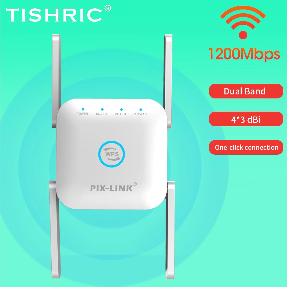 Ретранслятор Wi-Fi TISHRIC LV-AC24 1200M усилитель сигнала беспроводной маршрутизатор 3 в 1