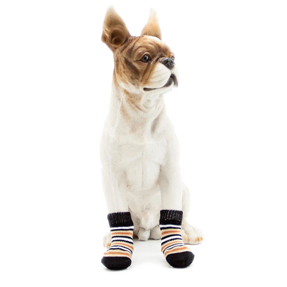 4 шт./компл. домашние питомцы собаки зимняя обувь Нескользящие вязаные носки для