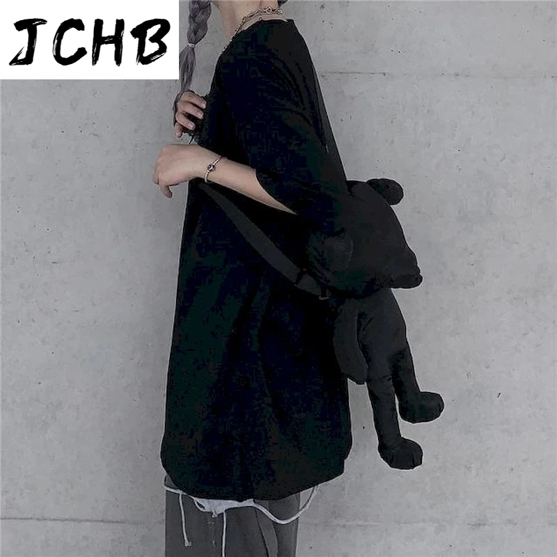 

2021 Solid White Doll Appliques Tshirts Short Sleeve t Shirt Vintage Plus Size Clothing Summer T-shirts O-neck Preppy Graphic Te