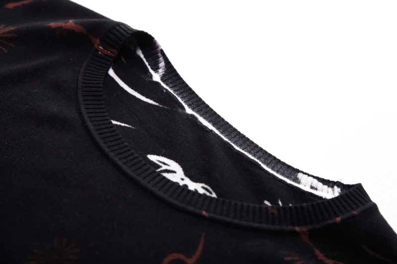 Осенне-зимний свитер нижняя часть одежды пуловер Hombre Slim Fit 3xl Повседневный вязаный свитер с цветочным узором Мужской Хлопковый удобный