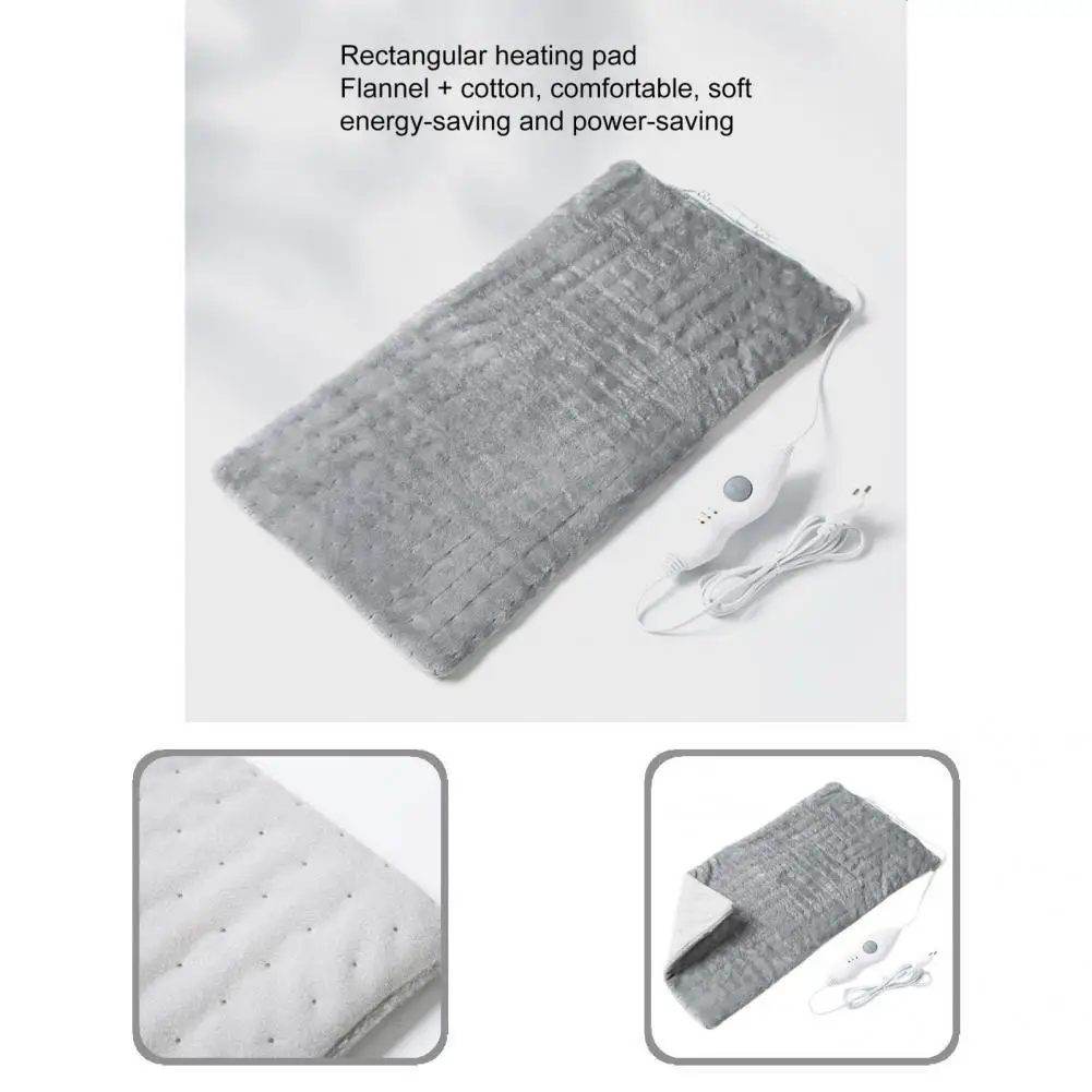 

Adjustable Gear Detailed Rectangular Electric Heating Shawl Zipper Electric Heating Blanket Comfortable for Office