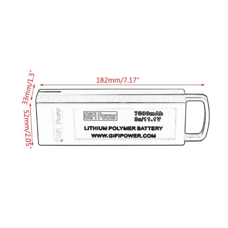

3S 11.1V 7500mAh Upgrade Flight Lipo Battery for Yuneec Q500 4K RC Drone