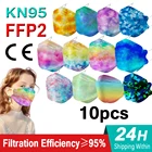 Маска FFP2 многоразовая для защиты лица от пыли, с фильтром, 10 шт.