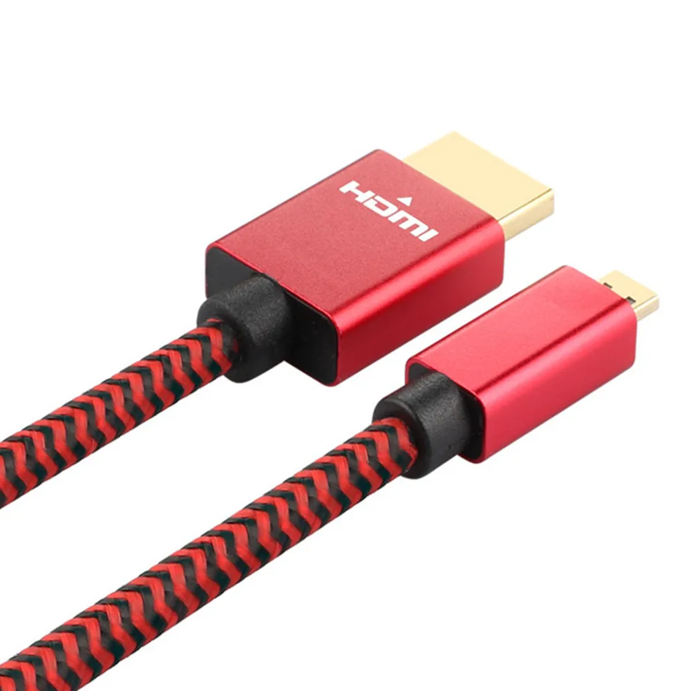 Кабель Micro HDMI совместимый с 2 0 4K 60 Гц штекер позолоченный соединитель HD шнур для XBox