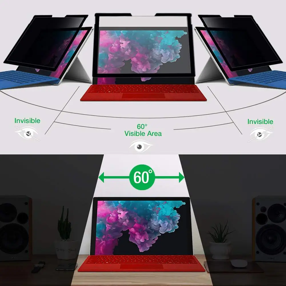 Защитная пленка для экрана защитная против шпионов съемный фильтр Microsoft Surface Pro 6 5