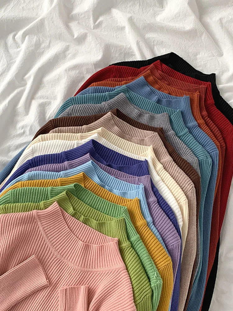 

Футболка с длинным рукавом, женские свитера и трикотажная одежда, трендовая Новинка 2021, Женский Топ с длинным рукавом, Нежная блузка с длинн...