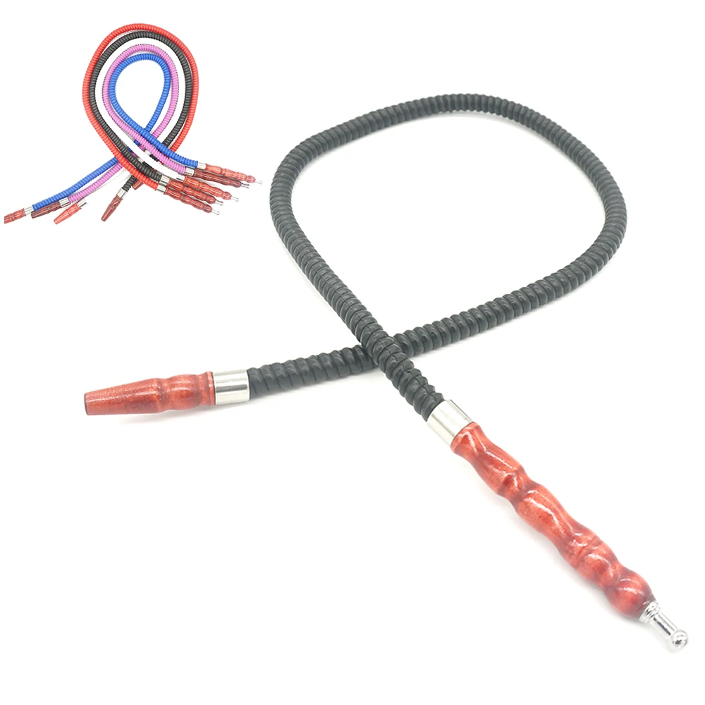 1 шт. кожаный деревянный шланг для кальяна многоцветный длина 100 см аксессуары