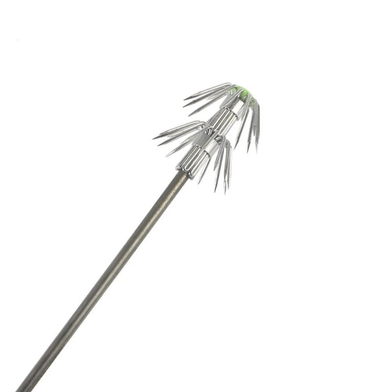 

124F 10 шт. двухслойный зонт из нержавеющей стали наживка Каракатица Осьминог рыболовные крючки для джиггинга аксессуары