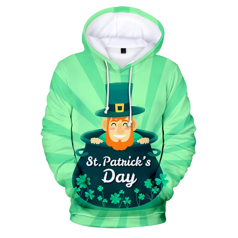 

Новинка 2021 Модная креативная уличная одежда Свитшот поступление Harajuku 3D принт День Святого Патрика спортивный костюм для мужчин/женщин толс...