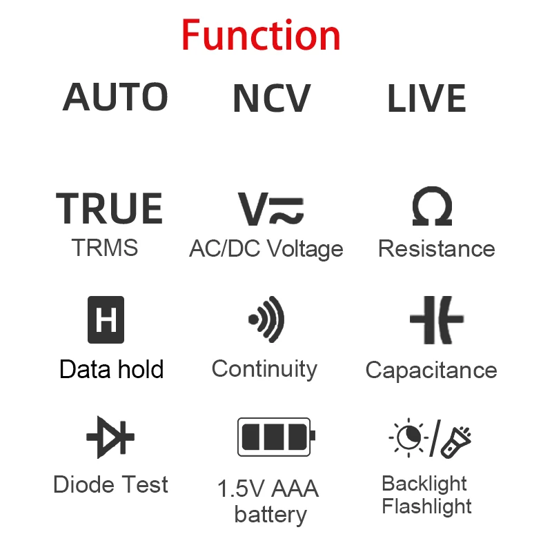 Умный мультиметр цифровой профессиональный DMM тестер HT125B True RMS 600 В AC DC Емкость