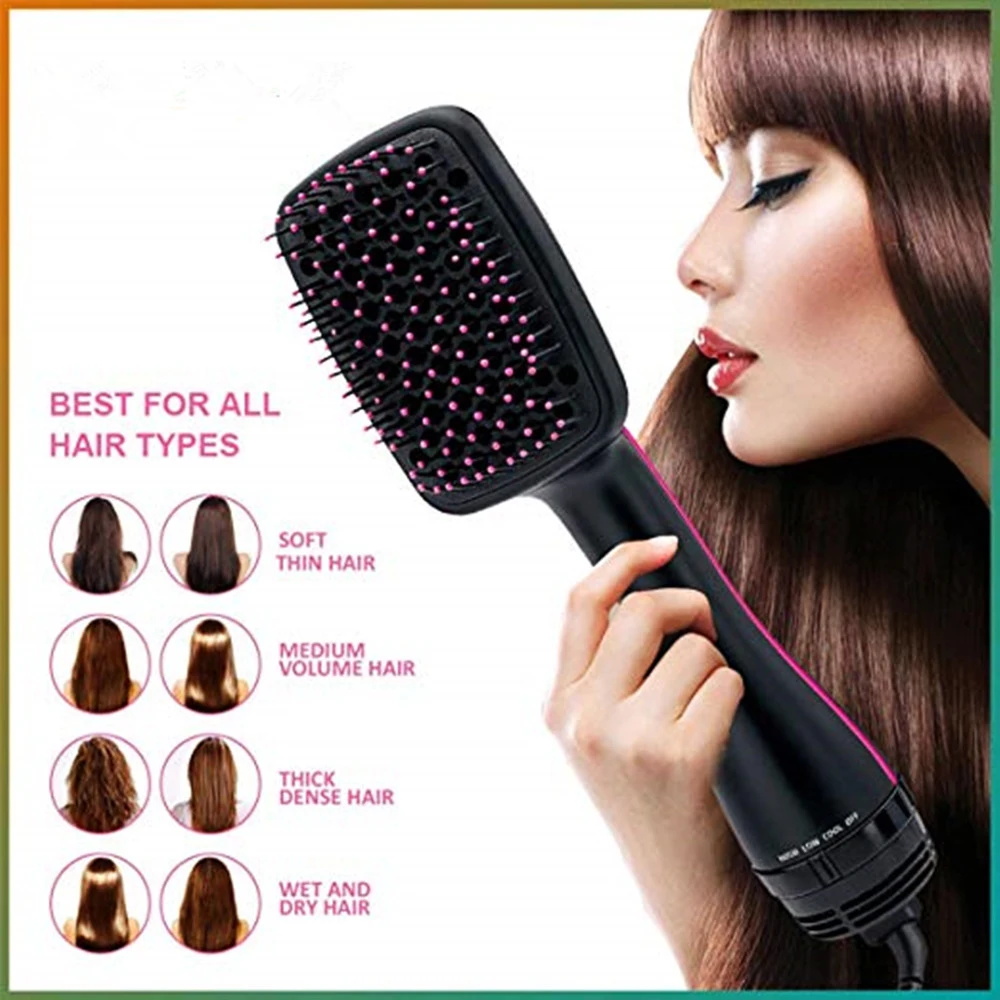 

Hot Air Dryer Brush One Step Hair Dryer and Volumizer Home Electric Hair Iron Blow Dryer Hair Straightener Curler Comb Styler