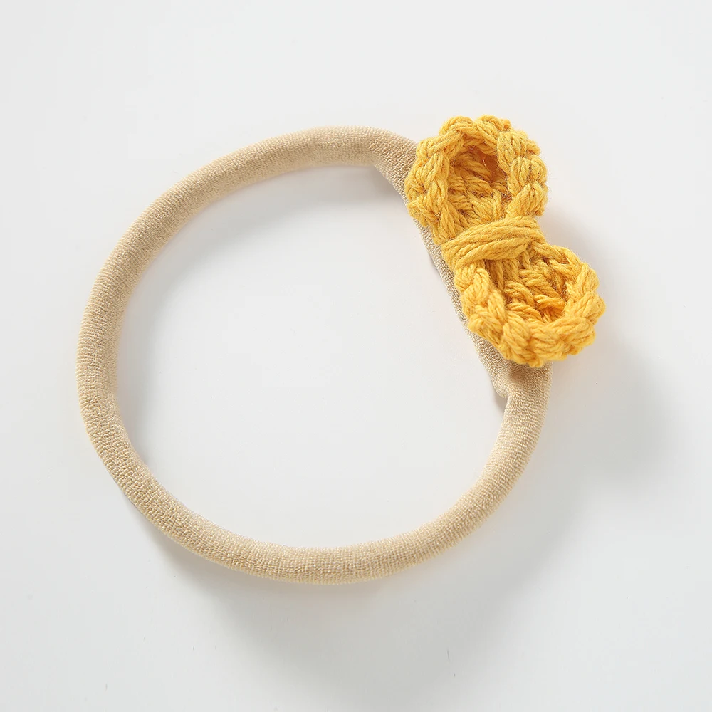 Diadema con Orejas de conejo para beb&eacute;, lazo de lana, flor, cinta el&aacute;stica, diademas para ni&ntilde;a, turbante para ni&ntilde;o, conjunto de accesorios para el cabello-0