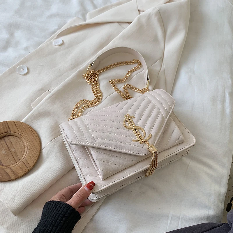 

Women Handbags Luxury 2021 Fashion Leather Messenger Shoulder Bags for Daily Designer Female Crossbody Bags Lock Purses Tassel